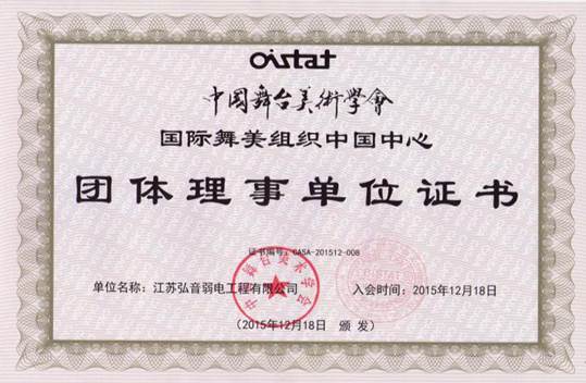 团体理事单位证书